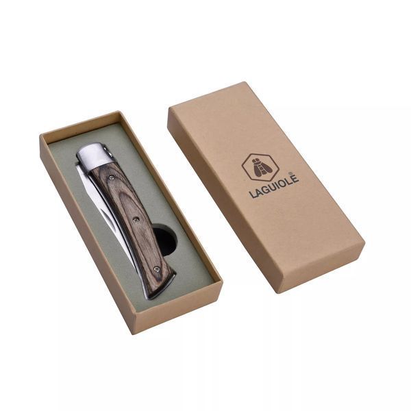 Cкладной нож 21 см Laguiole рукоять дерево пакка, подарочная коробка (40268353) V77550002 фото