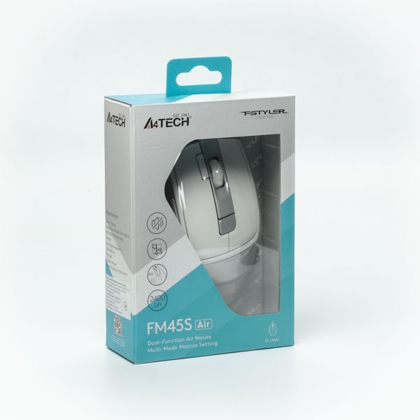 Мышь A4Tech Fstyler FM45S Air (Silver White), USB, цвет белый+серый FM45S Air (Silver White) 1606356 фото