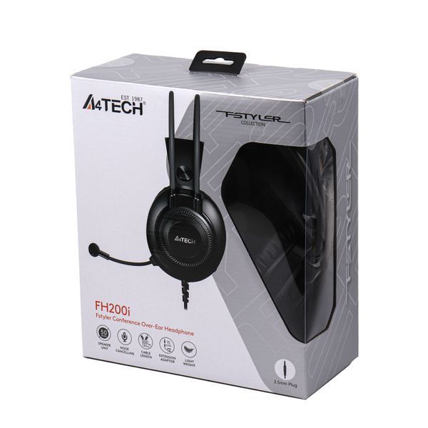 Наушники A4-Tech FH200i (Grey) с микрофоном, цвет серый FH200i (Grey) 1604880 фото