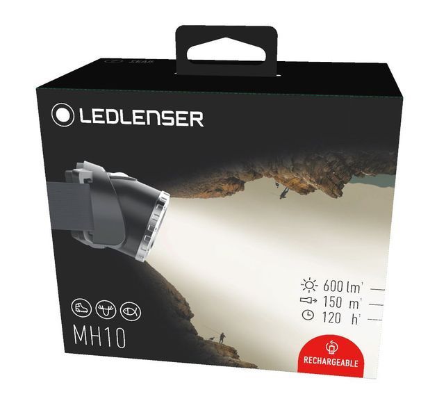 Налобний ліхтар LedLenser MH10, заряджається, 600/250/10 501513 6006442 фото