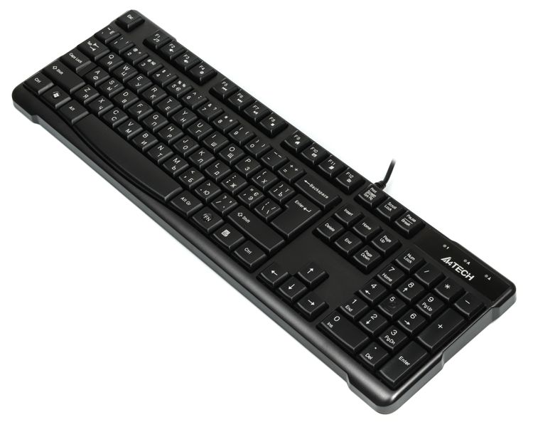 Клавіатура A4-Tech KR-750 USB, чорна, 103 keys, Win.Vista x86 Comfort Rounded Edge keyboard KR-750 USB (Black) 0200084 фото