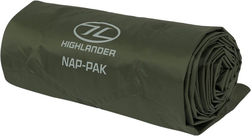 Килимок надувний Highlander Nap-Pak Inflatable Sleeping Mat 5 cm Olive (AIR071) 929796 фото