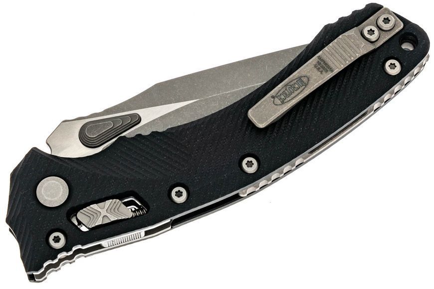 Ніж Microtech Amphibian Ram-Lock клинок Apoc Fluted чорне руків'я G-10 137RL-10APFLGTBK 4009452 фото