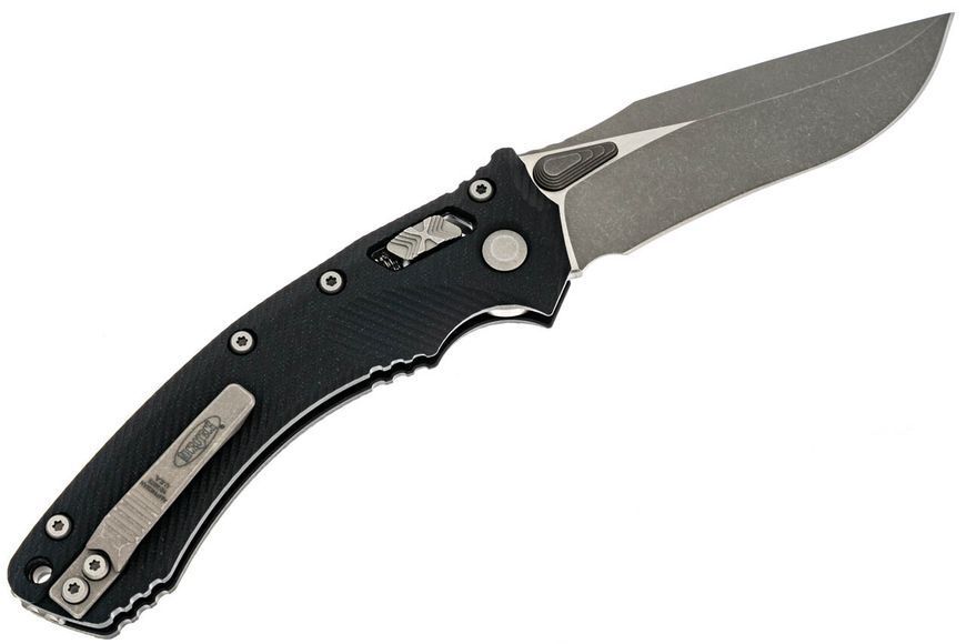 Ніж Microtech Amphibian Ram-Lock клинок Apoc Fluted чорне руків'я G-10 137RL-10APFLGTBK 4009452 фото