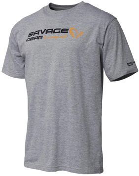 Футболка Savage Gear Signature Logo T-Shirt S Grey melange 18544434 фото