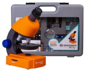 Мікроскоп Bresser Junior 40x-640x Orange з кейсом і набором для дослідів 8851310 фото