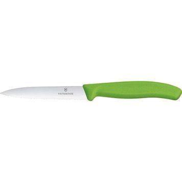 Ніж кухонний Victorinox SwissClassic серрейтор 10 см Зелений 6.7736.L4 4007059 фото