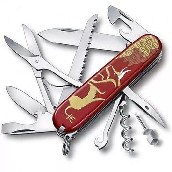 Швейцарский нож Victorinox Huntsman Year of the Ox 2021 лимитированная серия, 91 мм, 16 функций, красный (1.3714.E10) V77553668 фото
