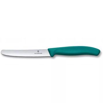 Ніж та для різки томатів Victorinox Swiss Classic Tomato&Table Серрейтор Зелений 6.7834.C1 V77554435 фото