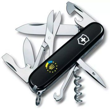 Швейцарський ніж Victorinox Climber Ukraine 91 мм 14 функцій Україна ЄС (1.3703.3_T1130u) V77552908 фото