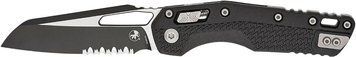 Ніж Microtech MSI Single Edge Tri-Grip BB PS Black Напівсерейтор 210T-2PMBK 14090651 фото