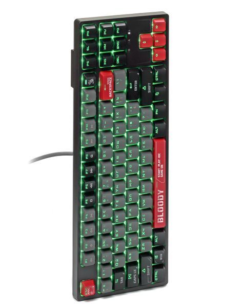 Механическая игровая клавиатура Bloody S87 (Energy Red), красные светящиеся, RGB подсветка клавиш, USB, черный S87 (Energy Red) 1606302 фото