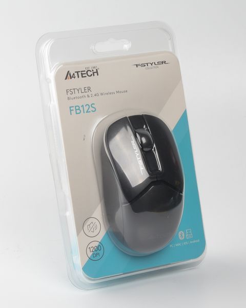 Миша бездротова A4Tech Fstyler FB12S (Black), USB, колір чорний FB12S (Black) 1605601 фото