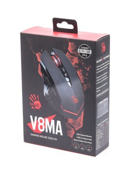 Миша ігрова A4-Tech Bloody V8MA, чорна, з підсвічуванням, USB V8MA Bloody (Black) 1605783 фото