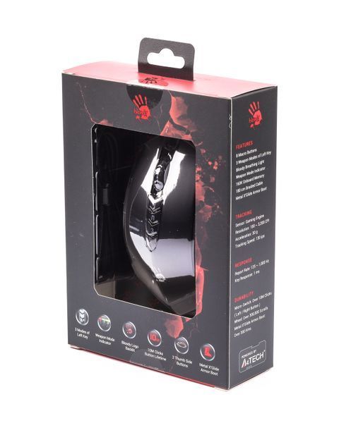 Миша ігрова A4-Tech Bloody V8MA, чорна, з підсвічуванням, USB V8MA Bloody (Black) 1605783 фото