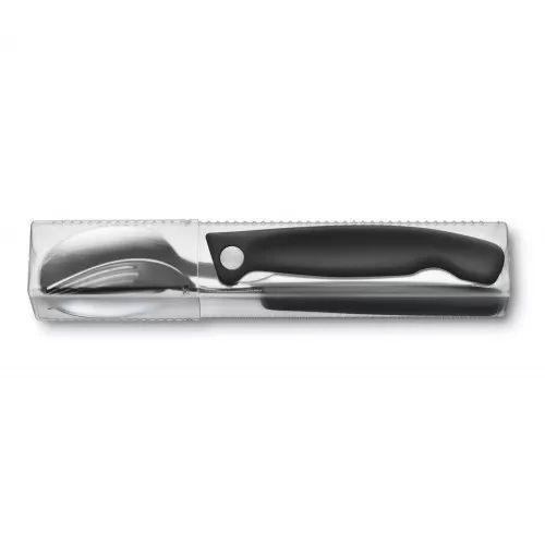 Набір кухонний з 3-х предметів "Victorinox" SwissClassic Table Set із чорними ручками у жорсткому пластиковому чохлі (6.7192.F3) V77551884 фото
