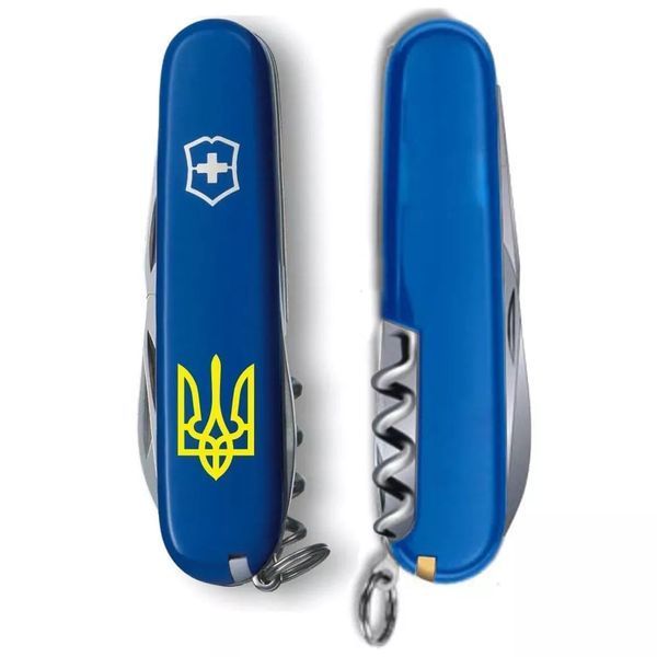 Швейцарский нож Victorinox Spartan Ukraine 91 мм 12 Трезубец желтый (1.3603.2_T0018u) V77553008 фото