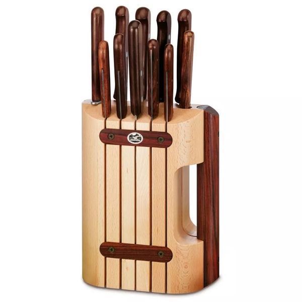 Кухонний набір Victorinox WOOD Cutlery Block на 12 предметів з дерев'яними ручками на підставці 5.1150.11 V77554316 фото