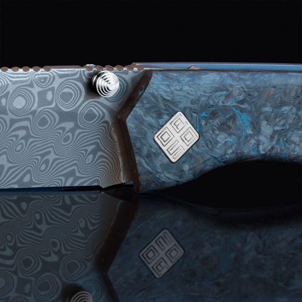 Нож Ocaso Delos Dark Matter Blue Damascus 12IBL 4008993 фото
