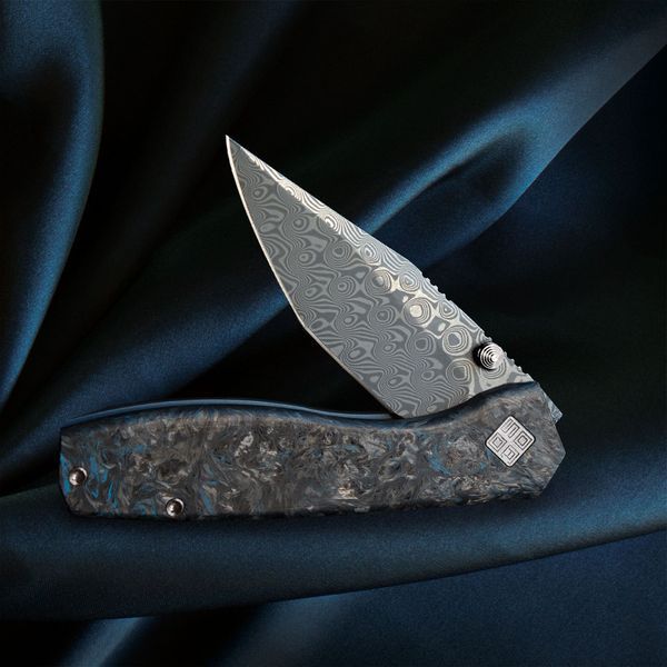 Нож Ocaso Delos Dark Matter Blue Damascus 12IBL 4008993 фото