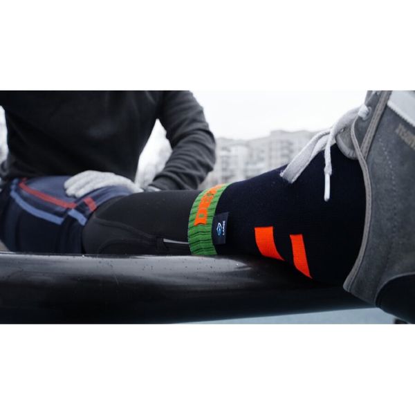 Шкарпетки водонепроникні Dexshell Running, p-p XL, з помаранчевими смугами 50658 фото