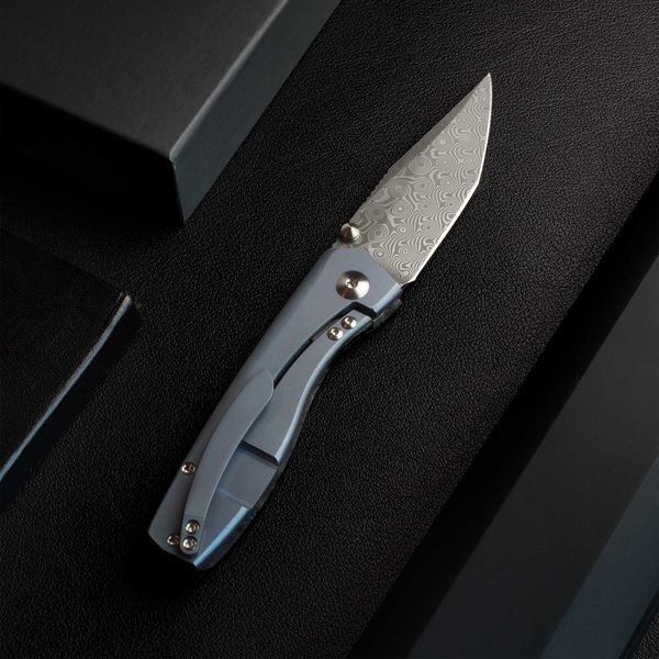 Нож Ocaso Delos Dark Matter Blue Damascus 12IBL 4008993 фото