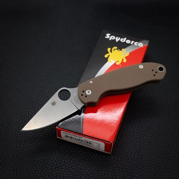 Нож Spyderco Para 3 Sprint Run CPM-15V G-10 Brown C223GPBN15V 871716 фото