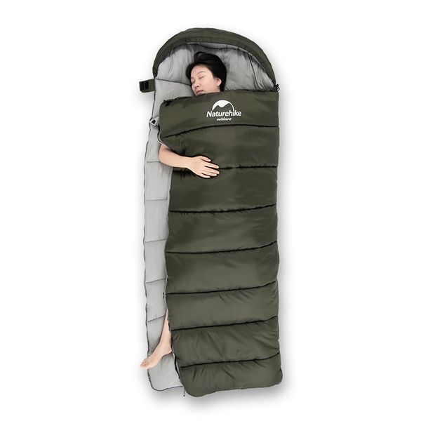 Спальник з капюшоном Naturehike U250 NH20MSD07, (6&deg;C), лівий, Темно-зелений 98675 фото