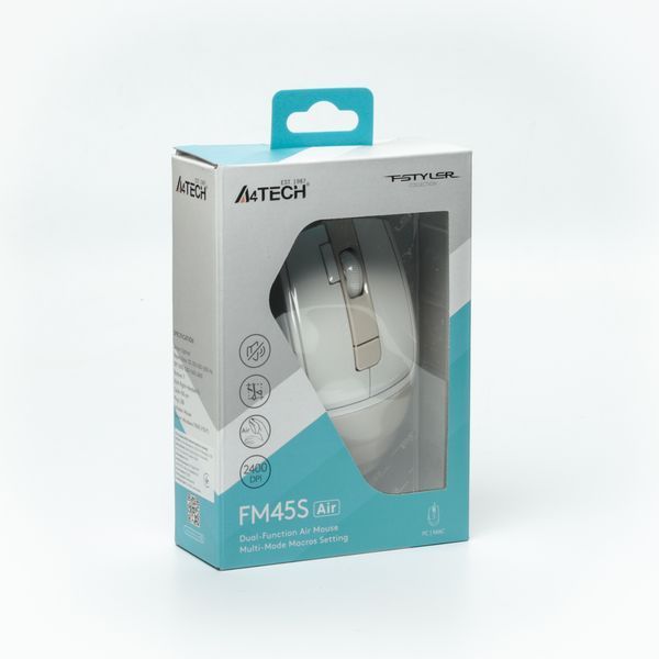 Мышь A4Tech Fstyler FM45S Air (Cream Beige), USB, цвет белый+кремовый FM45S Air (Cream Beige) 1606357 фото