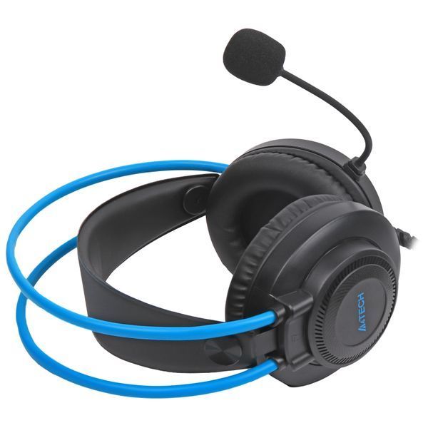 Навушники A4-Tech FH200i (Blue) з мікрофоном,колір сірий + блакитний FH200i (Blue) 1604881 фото