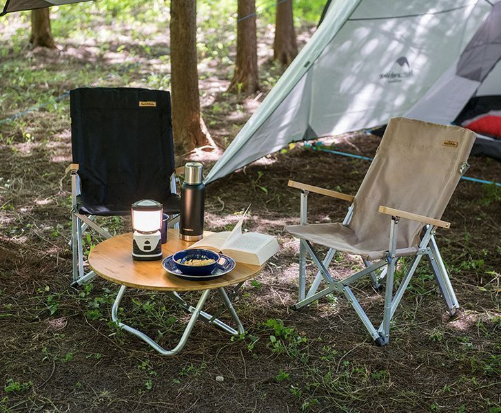 Крісло складане Naturehike Shangye NH19JJ004, алюміній, Черный 87396 фото