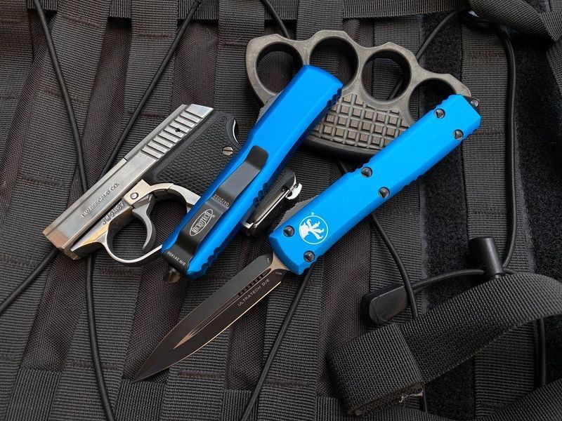 Ніж Microtech Ultratech Double Edge Blue 122-1BL 14090075 фото