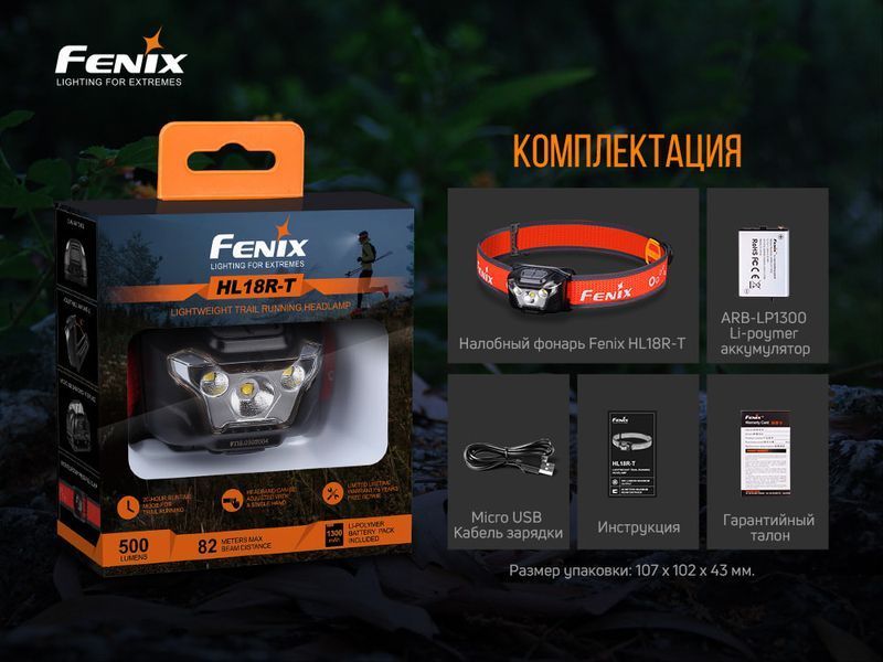 Фонарь налобный Fenix ​​HL18R-T 77596 фото
