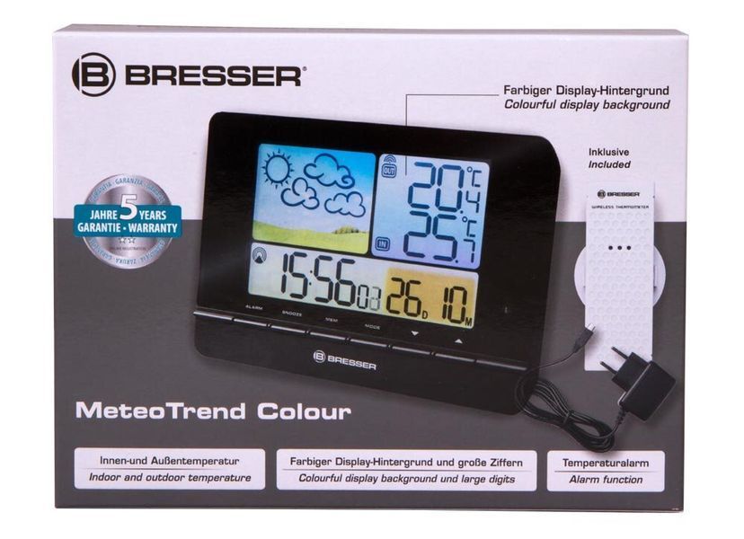 Метеостанція Bresser MeteoTrend Colour Black 7007310CM3000 фото