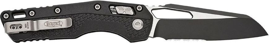 Нож Microtech MSI Single Edge Tri-Grip BB PS Black Полусеррейтор 210T-2PMBK 14090651 фото