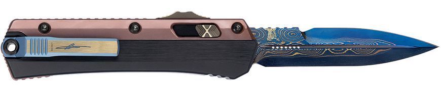 Ніж Microtech Glykon Marfione Select Blued Baker Coppermai Damascus Rose Gold PVD 184-16MS2 14090731 фото