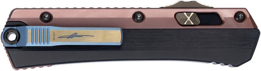 Ніж Microtech Glykon Marfione Select Blued Baker Coppermai Damascus Rose Gold PVD 184-16MS2 14090731 фото