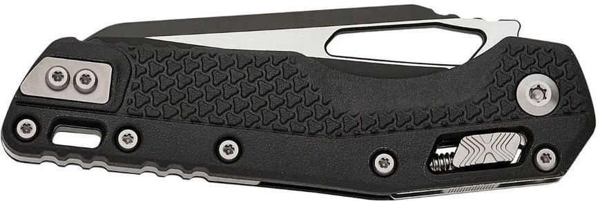 Нож Microtech MSI Single Edge Tri-Grip BB PS Black Полусеррейтор 210T-2PMBK 14090651 фото