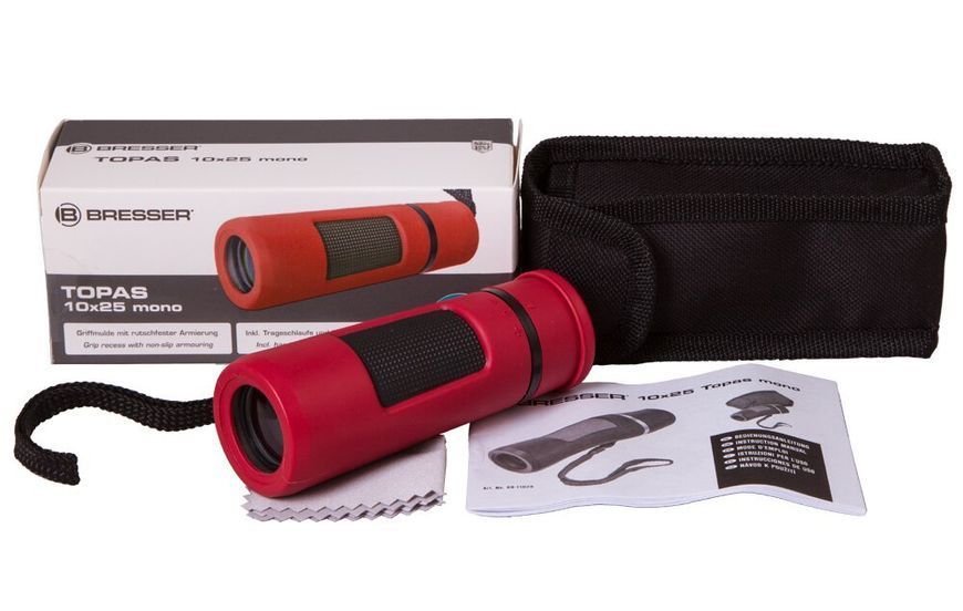 Монокуляр Bresser Topas 10x25 Red 8911028E8G000 фото