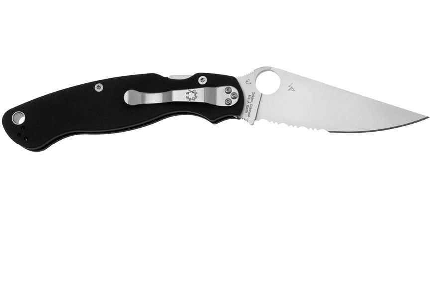 Ніж Spyderco Military 2 PS G-10 Полусеррейтор Black C36GPS2 871705 фото