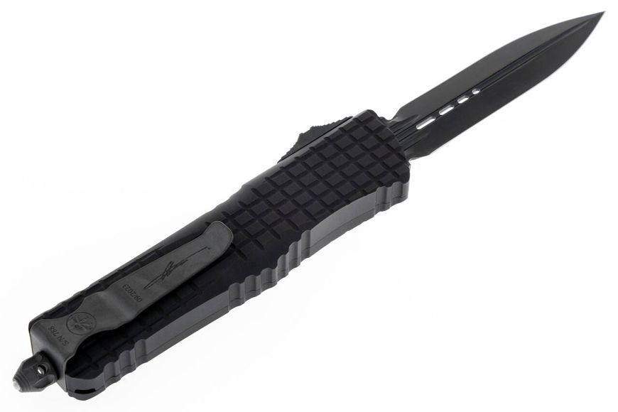 Ніж Microtech Combat Troodon Delta OTF fluted DLC Чорний 142-1CT-DSH 4009454 фото