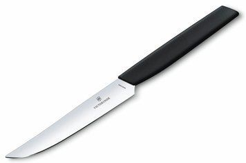 Нож кухонный Victorinox Swiss Modern Steak 12 см Черный 6.9003.12 4008660 фото