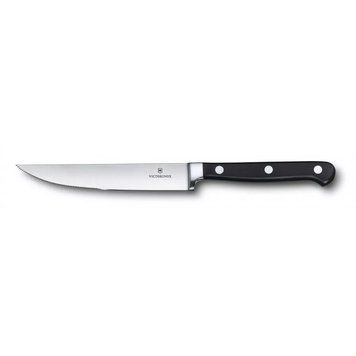 Кухонный кованый нож Victorinox German Type для стейка 120 мм Черный (7.7123.12) V77551362 фото