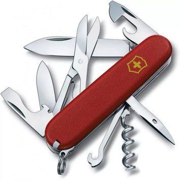Швейцарський ніж Victorinox Climber Mat Червоний матовий лак з жовтим лого (1.3703_M0008p) V77552758 фото