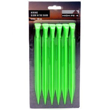 Кілочки High Peak Glow in the Dark ABS Peg 20 см 6 шт. Luminous Green (42202) 929003 фото