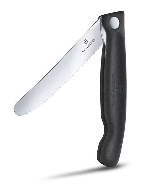 Ніж для пікніка складаний Victorinox Swiss Classic Picnic Серрейтор Чорний 6.7833.F V77554434 фото