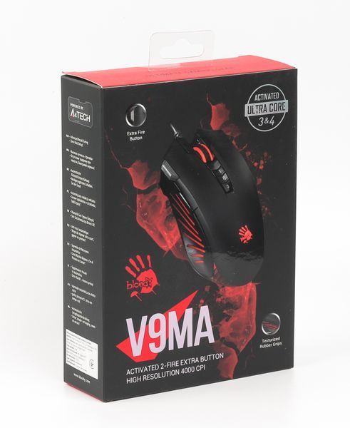 Миша ігрова A4-Tech Bloody V9MA, чорна, з підсвічуванням, USB V9MA Bloody (Black) 1605784 фото