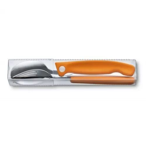 Набор кухонний из 3-х предметов "Victorinox" SwissClassic Table Set с оранжевыми ручками в жестком пластиковом чехле (6.7192.F9) V77551883 фото
