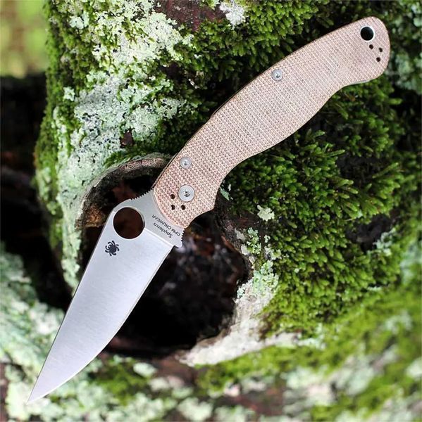 Ніж Spyderco Military 2 CPM Cru-Wear Micarta Brown C36MPCW2 871720 фото