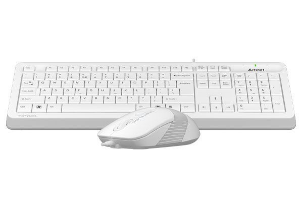 A4Tech Fstyler F1010, комплект дротовий клавіатура з мишою, USB, білий колір F1010 (White) 1604056 фото
